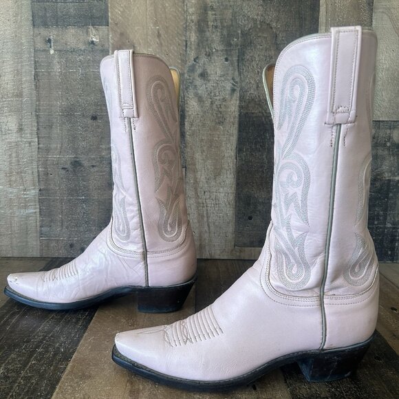 Lucchese N4531 Pink 1883 Western Cowboy Boots Womens 8 B - Picture 1 of 12
